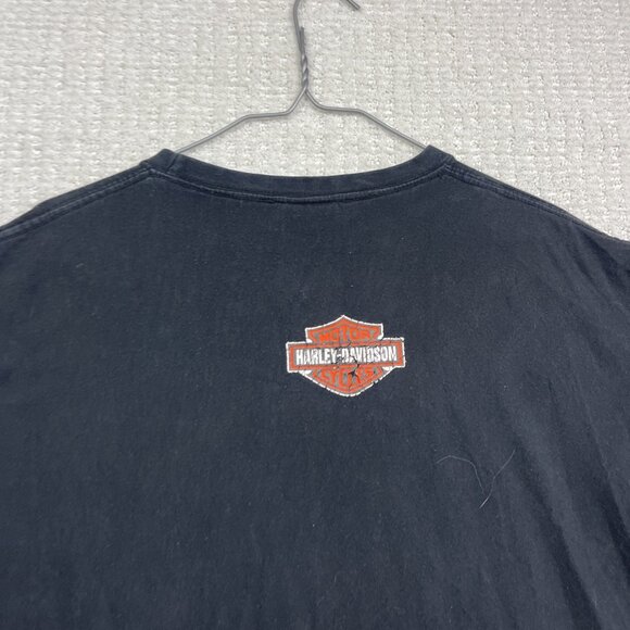 Y2K Harley Davidson American Pride USA Motorcycle T Shirt Black men Read - Picture 13 of 13